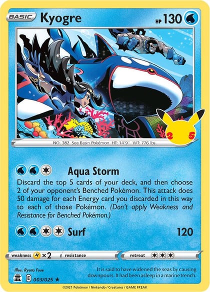 Kyogre, Celebrations 003/025