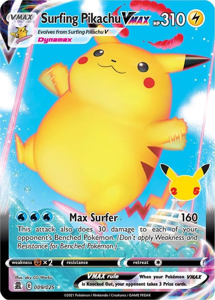 Surfing Pikachu VMAX, Celebrations 009/025