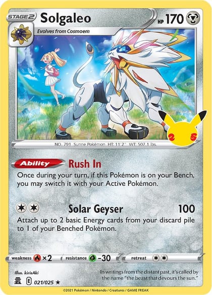 Solgaleo, Celebrations 021/025
