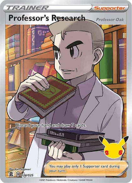 Professor's Research [Professor Oak] (Full Art), Celebrations 024/025
