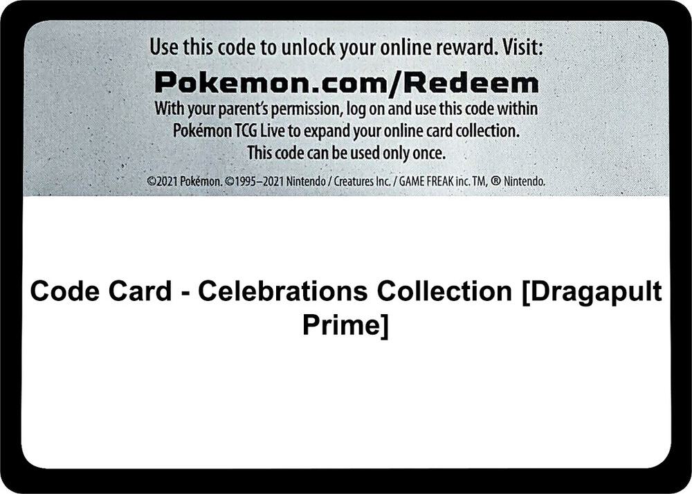 Code Card - Celebrations Collection [Dragapult Prime], Celebrations P251048
