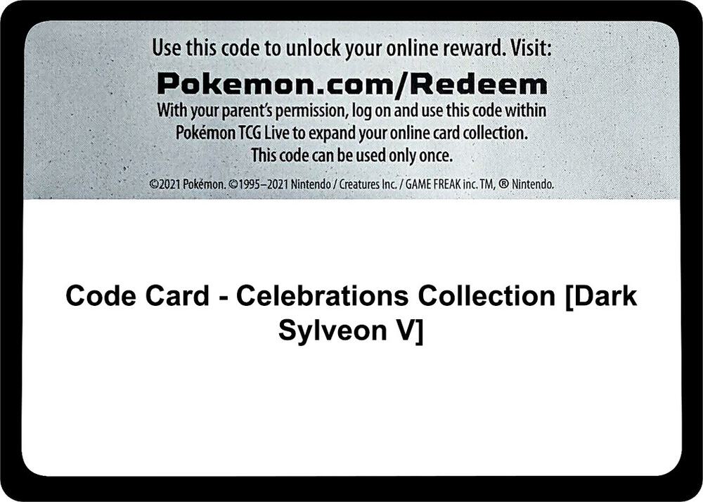 Code Card - Celebrations Collection [Dark Sylveon V], Celebrations P251050