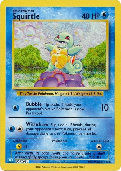 Squirtle, Trading Card Game Classic 001/034