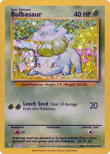Bulbasaur, Trading Card Game Classic 001/034