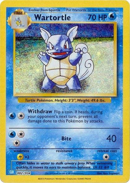 Wartortle, Trading Card Game Classic 002/034