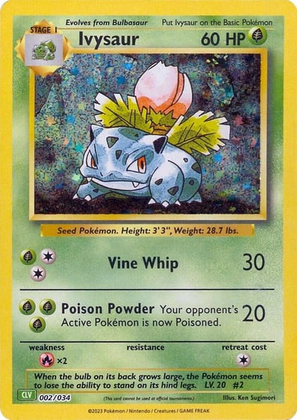 Ivysaur, Trading Card Game Classic 002/034