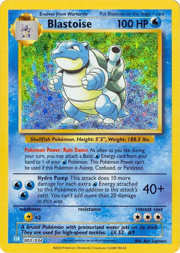 Blastoise, Trading Card Game Classic 003/034