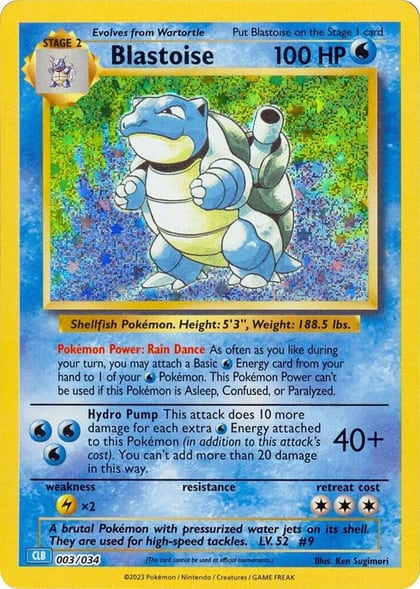 Blastoise, Trading Card Game Classic 003/034