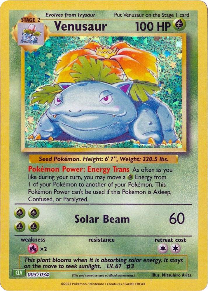 Venusaur, Trading Card Game Classic 003/034