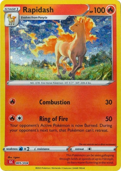 Rapidash, Trading Card Game Classic 005/034