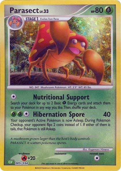 Parasect, Trading Card Game Classic 005/034