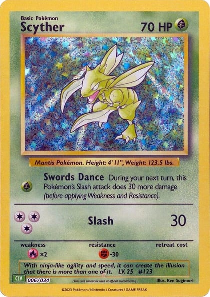 Scyther, Trading Card Game Classic 006/034