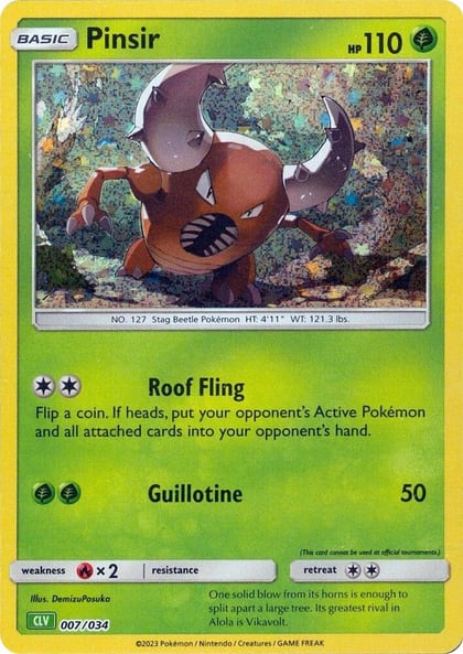 Pinsir, Trading Card Game Classic 007/034