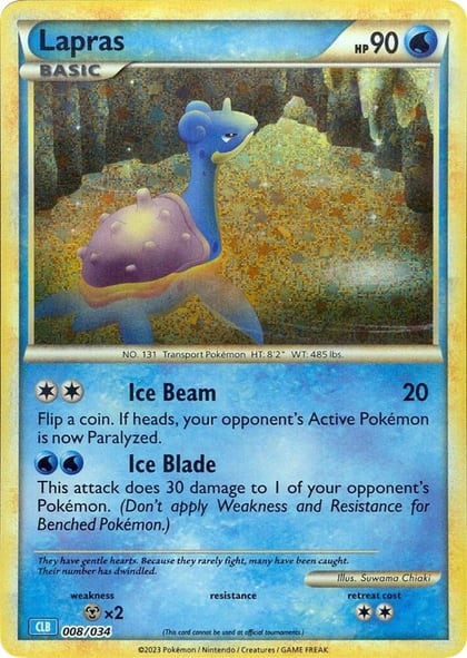 Lapras, Trading Card Game Classic 008/034