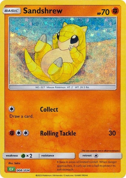 Sandshrew, Trading Card Game Classic 008/034