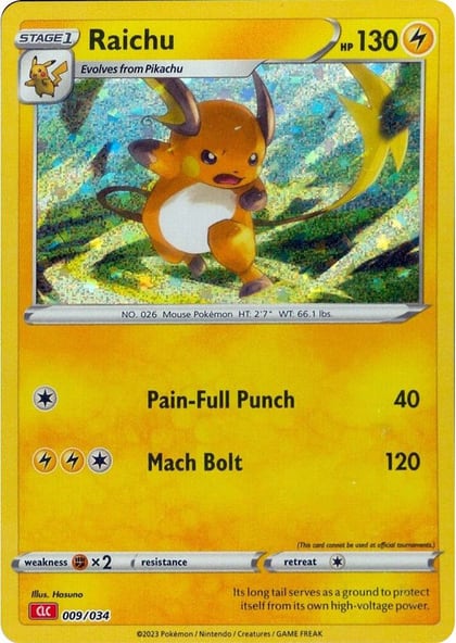 Raichu, Trading Card Game Classic 009/034