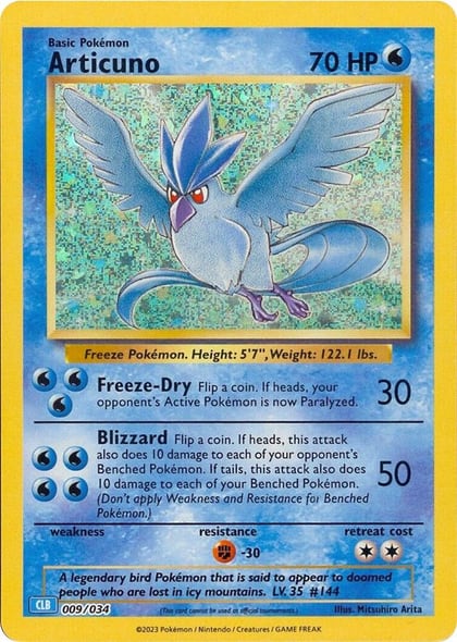 Articuno, Trading Card Game Classic 009/034