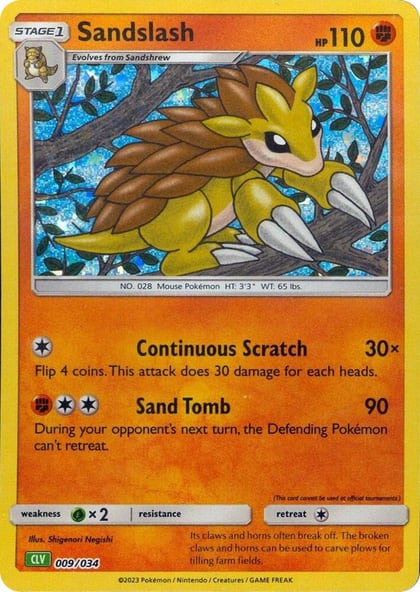 Sandslash, Trading Card Game Classic 009/034