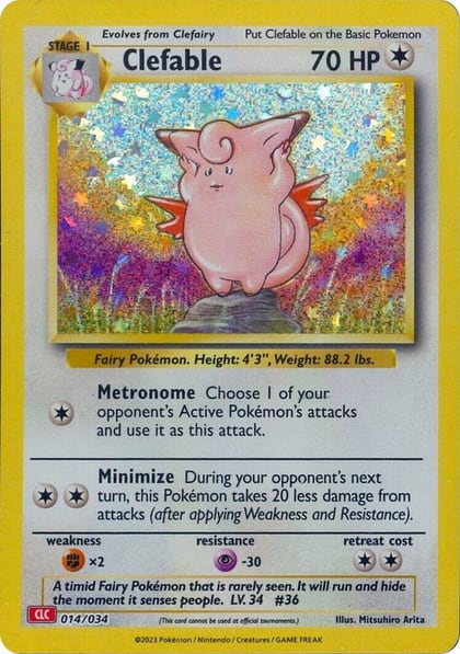 Clefable, Trading Card Game Classic 014/034