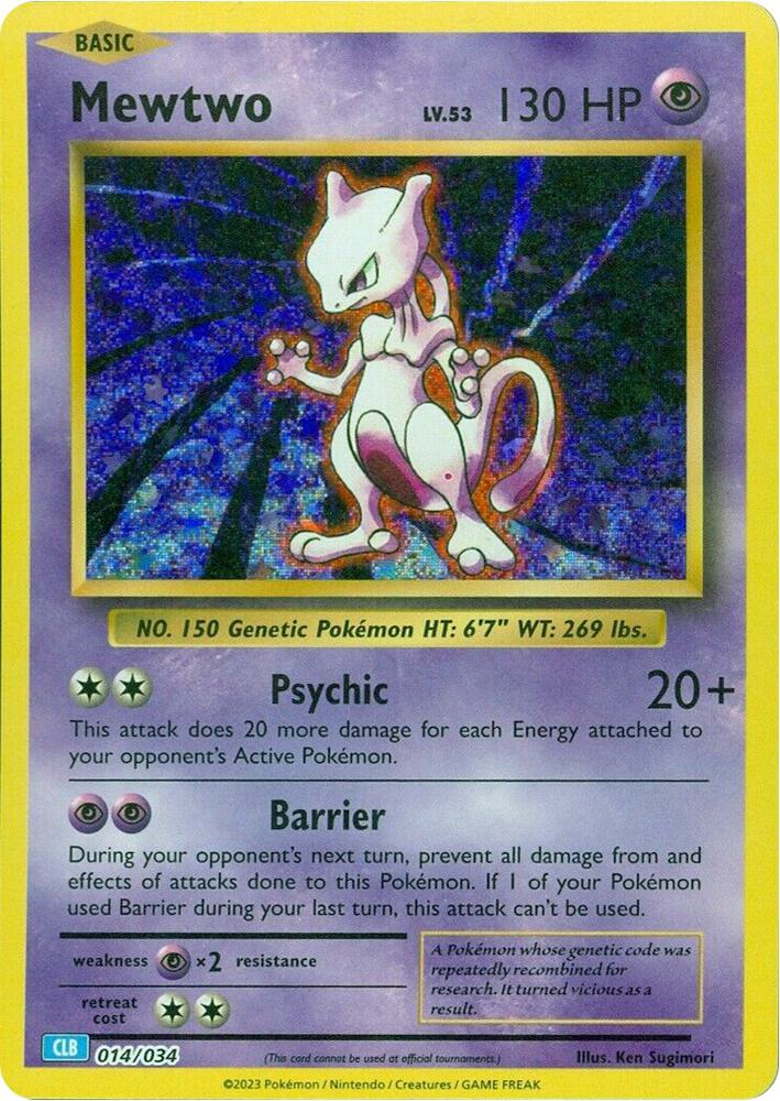 Mewtwo, Trading Card Game Classic 014/034