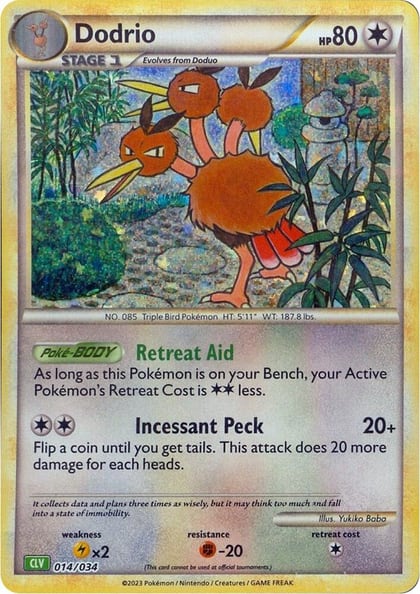 Dodrio, Trading Card Game Classic 014/034