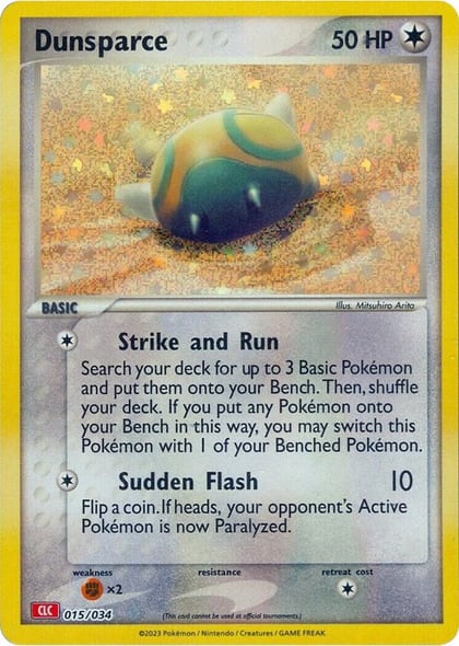 Dunsparce, Trading Card Game Classic 015/034