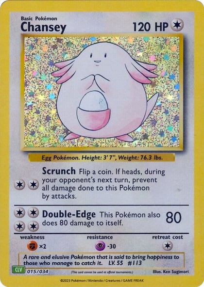 Chansey, Trading Card Game Classic 015/034