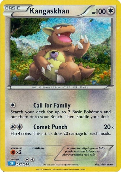 Kangaskhan, Trading Card Game Classic 017/034