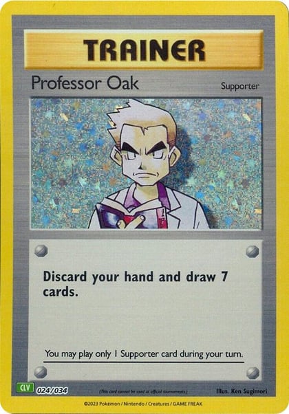 Professor Oak (CLV), Trading Card Game Classic 024/034