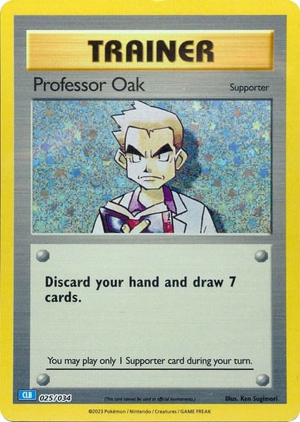 Professor Oak (CLB), Trading Card Game Classic 025/034