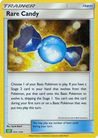 Rare Candy (CLV), Trading Card Game Classic 025/034