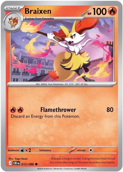Braixen, ME04: Chaos Rising 012/086