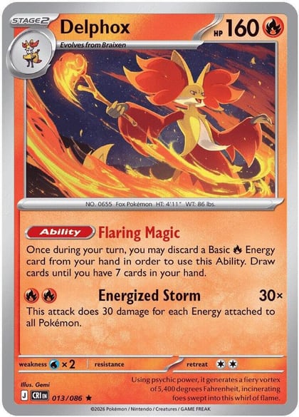 Delphox, ME04: Chaos Rising 013/086