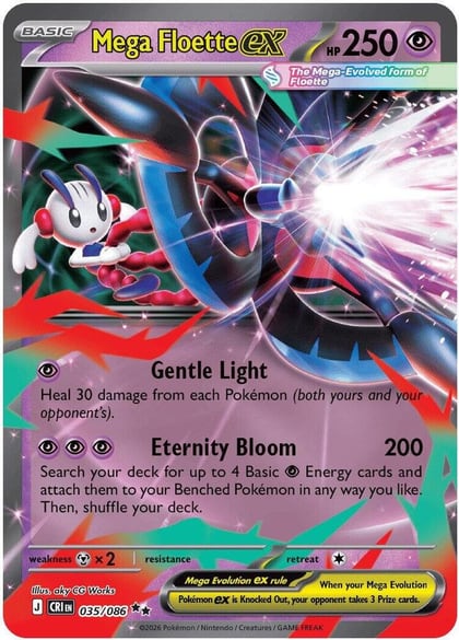 Mega Floette ex - 035/086, ME04: Chaos Rising 035/086
