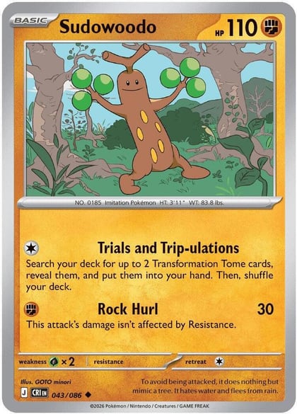 Sudowoodo, ME04: Chaos Rising 043/086
