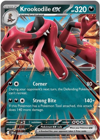 Krookodile ex, ME04: Chaos Rising 055/086