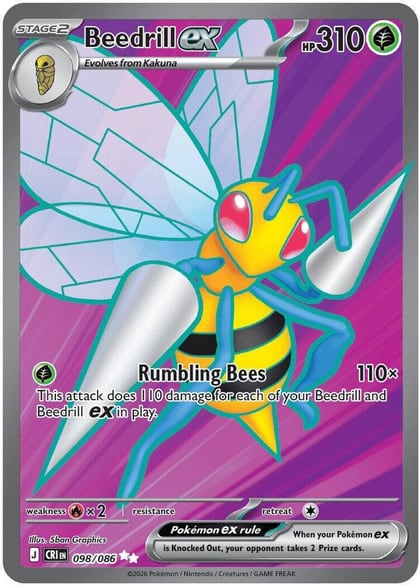 Beedrill ex - 098/086, ME04: Chaos Rising 098/086