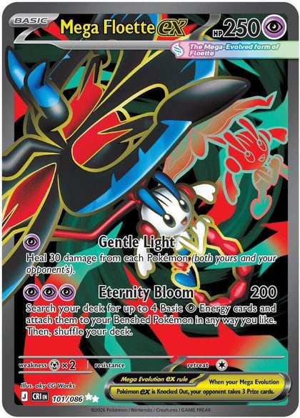 Mega Floette ex - 101/086, ME04: Chaos Rising 101/086