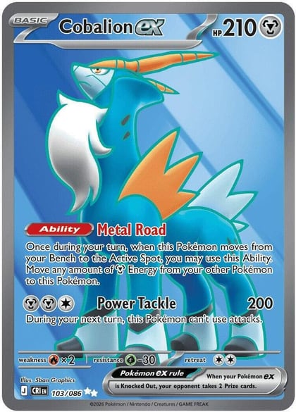 Cobalion ex - 103/086, ME04: Chaos Rising 103/086