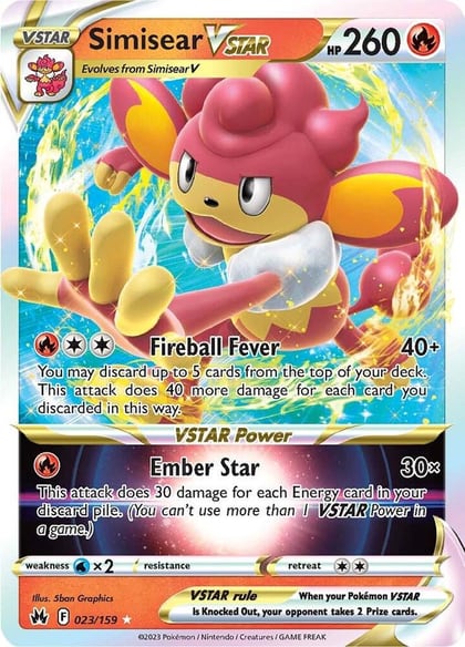 Simisear VSTAR, SWSH: Crown Zenith 023/159