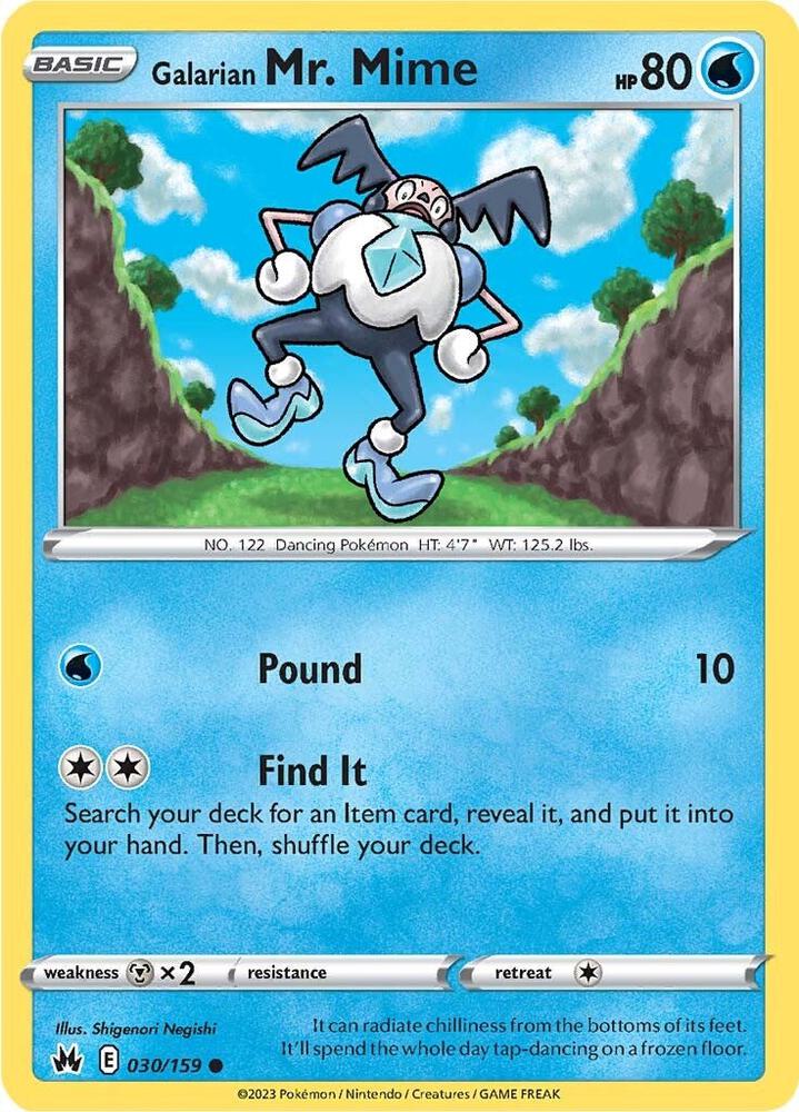 Galarian Mr. Mime, SWSH: Crown Zenith 030/159