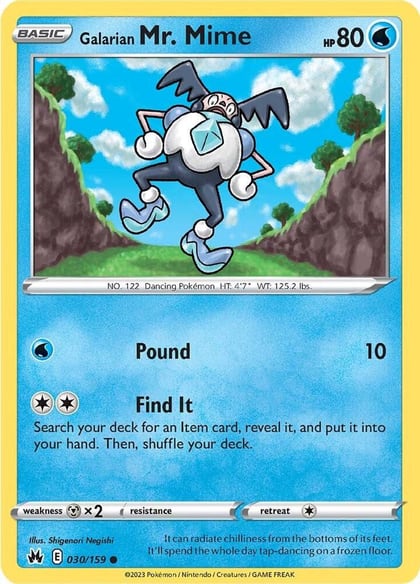 Galarian Mr. Mime, SWSH: Crown Zenith 030/159
