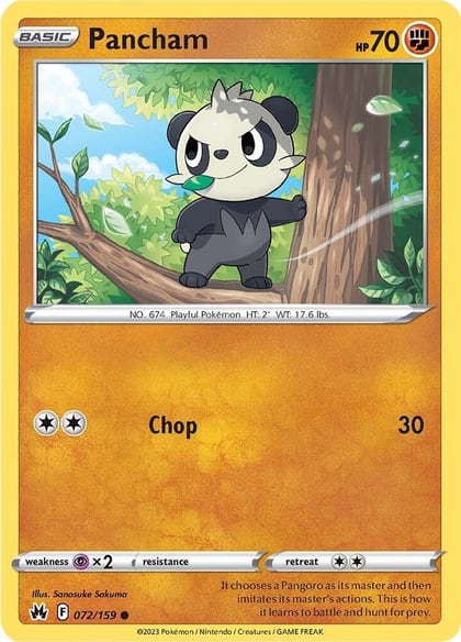 Pancham, SWSH: Crown Zenith 072/159