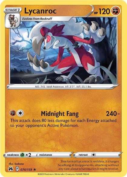 Lycanroc, SWSH: Crown Zenith 074/159