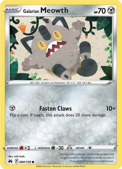 Galarian Meowth, SWSH: Crown Zenith 084/159