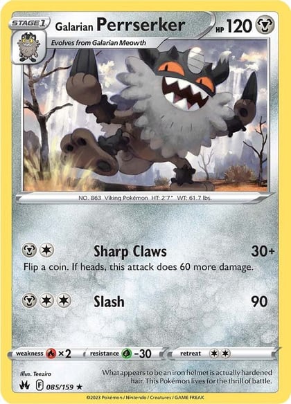 Galarian Perrserker, SWSH: Crown Zenith 085/159