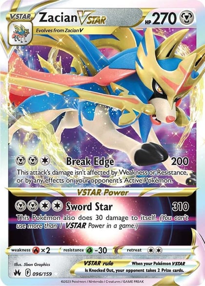 Zacian VSTAR, SWSH: Crown Zenith 096/159