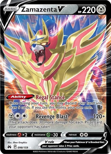 Zamazenta V, SWSH: Crown Zenith 098/159