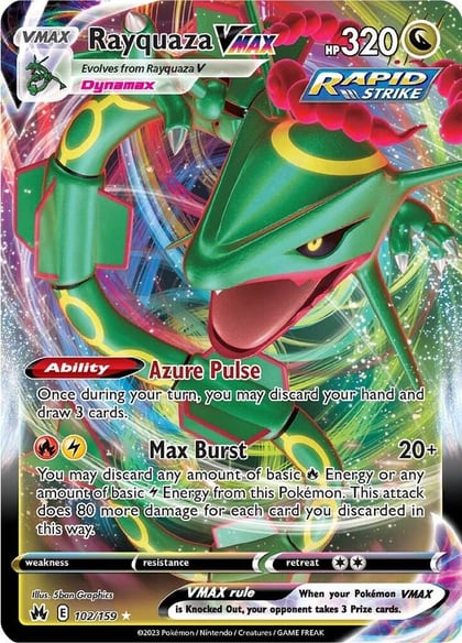 Rayquaza VMAX (102), SWSH: Crown Zenith 102/159