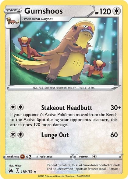 Gumshoos, SWSH: Crown Zenith 118/159